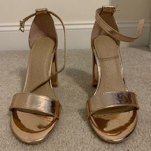 Rose gold heels
